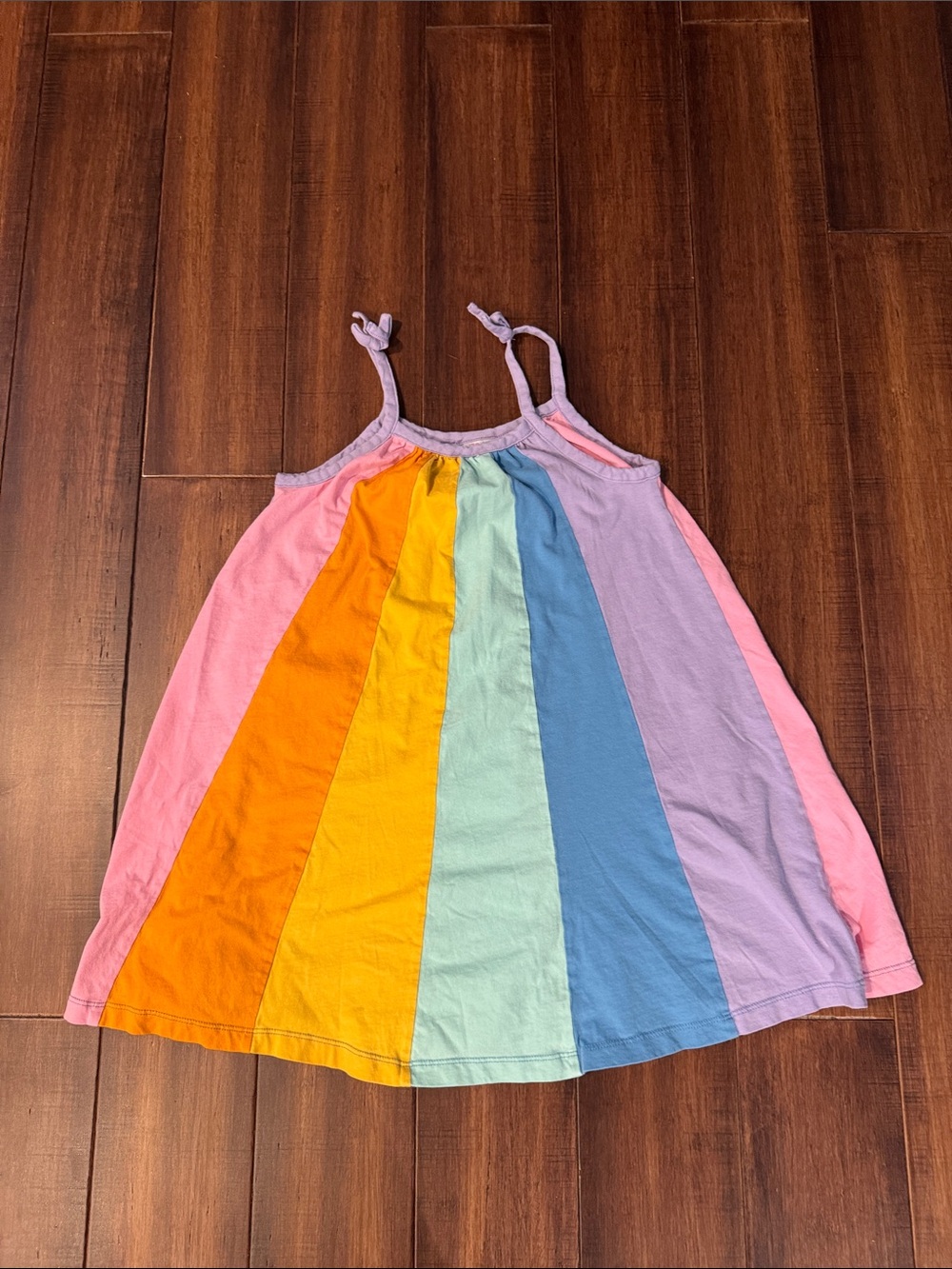 Girls' Rainbow Stripe Tank Dress - Multicolor